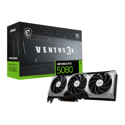 Placa De Vídeo Msi Rtx 5080 Ventus 3x Oc 16gb Gddr7 256 Bit Dlss 4 Ray Tracing  912-v531-262