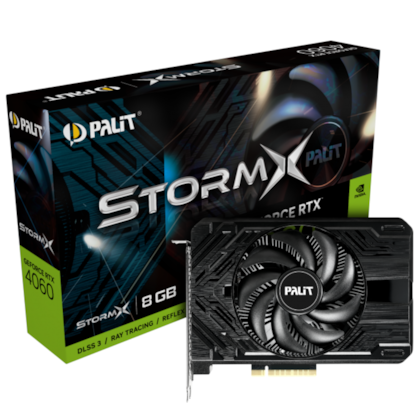 Placa De Video Palit Rtx 4060 Stormx 8gb Gddr6 128 Bits Dlss 3 Ne64060019p1-1070f