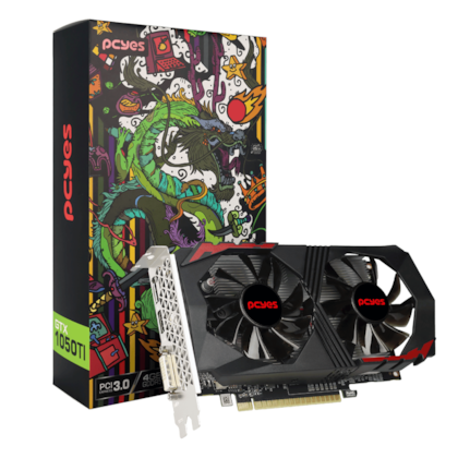 Placa De Video Pcyes Gtx 1050 Ti 4gb Gddr5 128 Bit Pvgtx1050ti4gbr5128