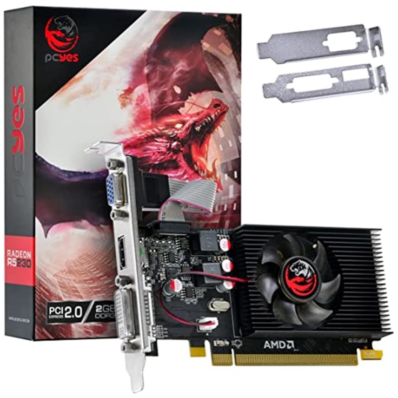 PLACA DE VÍDEO PCYES R5 230 AMD 2GB DDR3 64 BITS PJ230R364 - Microgem a ...
