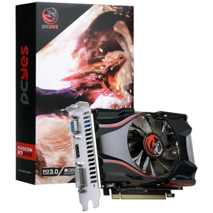 Placa De Vídeo Pcyes Radeon R7 240 2 Gb Gddr5 128 Bit Single Fan Pa240r5128sf
