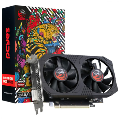 PLACA DE VIDEO PCYES RX 550 GRAFFITI SERIES 4GB GDDR5 128BITS DUAL-FAN  PJRX5504GGR5DF