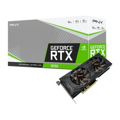 Placa De Video Pny Rtx 3050 8gb Gddr6 128bits Dual Fan Vcg30508dfmpb