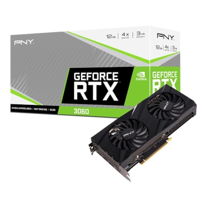 PLACA DE VIDEO PNY RTX 3060 12GB GDDR6 192B VERTO VCG306012DFBPB1