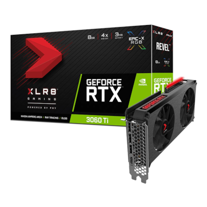 PLACA DE VIDEO PNY RTX 3060 TI XLR8 8GB/G6/256B G.REVEL EPICX - VCG3060T8LDFXPPB1