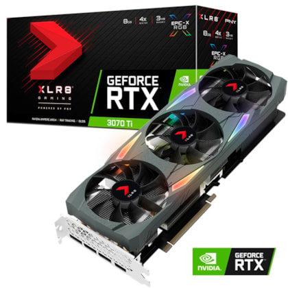 PLACA DE VIDEO PNY RTX 3070 TI 8GB 256B G6X XLR8 EPICX VCG3070T8TFXMPB1