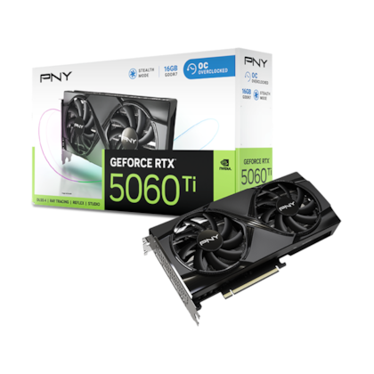 Placa De Vídeo Pny Rtx 5060 Ti Oc 16Gb Gddr7 128 Bits Ray Tracing Dlss 4 Vcg5060T16Dfxpb1-O