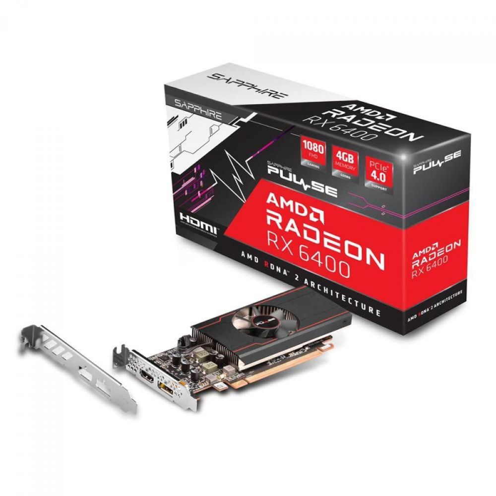 PCパーツ SAPPHIRE PULSE Radeon RX 6400 GAMING 4GB Placa De Video Sapphire Pulse Radeon Rx 6400 Gaming 4gb Gddr6 Low