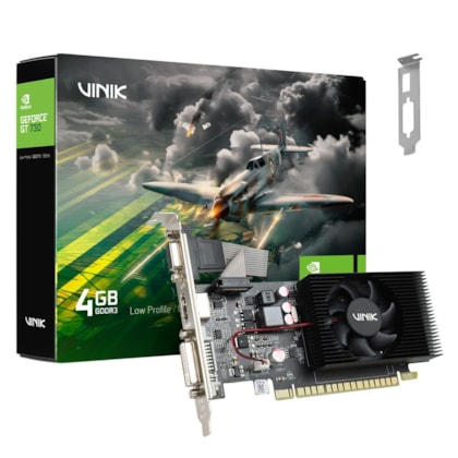 Placa De Vídeo Vinik Gt 730 4Gb Ddr3 128 Bits Low Profile Gpuk7304Gblp0H2