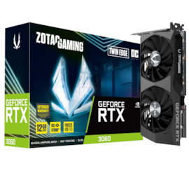 Placa De Vídeo Zotac Rtx 3060 Twin Edge Oc 12Gb Gddr6 192 Bits Ray Tracing Dlss Zt-A30600H-10M