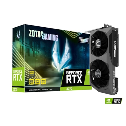 Placa De Vídeo Zotac Rtx 3070 8gb Gddr6 Twin Edge Ice Storm Ray Tracing Zt-a30700e-10plhr