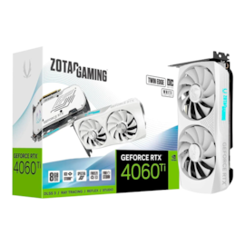 Placa De Vídeo Zotac Rtx 4060 Ti Twin Edge Oc White Ed 8gb Gddr6 128 Bit Hdmi Display Port Zt-d40610q-10m