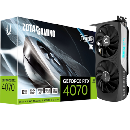 Placa De Video Zotac Rtx 4070 12gb Twin Edge Oc Gddr6x 192b Zt-d40700h-10m