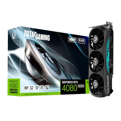 Placa De Vídeo Zotac Rtx 4080 Super Trinity Black Edition 16gb Gddr6x 256 Bit Zt-d40820d-10p