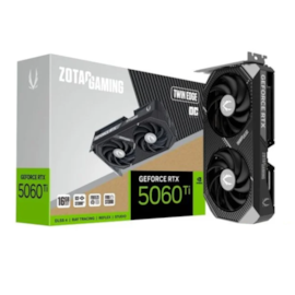 Placa De Vídeo Zotac Rtx 5060 Ti Twin Edge 16Gb Gddr7 128 Bits Ray Tracing Dlss 4 Zt-B50620E-10M