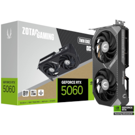 Placa De Vídeo Zotac Rtx 5060 Twin Edge Oc  8gb Gddr7 128 Bit Dlss4 Ray Tracing Zt-b50600h-10m