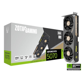 Placa De Vídeo Zotac Rtx 5070 Gaming Solid Oc 12gb Gddr7 192 Bit Dlss4 Ray Tracing Zt-b50700j-10p