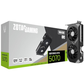Placa De Vídeo Zotac Rtx 5070 Twin Edge Oc 12Gb Gddr7 192 Bit Ray Tracing Dlss 4 Zt-B50700H-10A