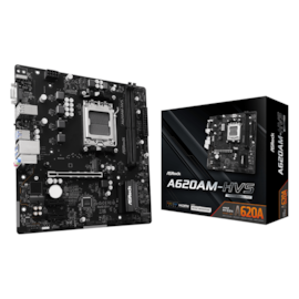 Placa Mãe Asrock A620Am-Hvs Ddr5 Am5 Matx M.2 Nvme Hdmi Usb Tipo C 90-Mxbsr0-A0Uayz