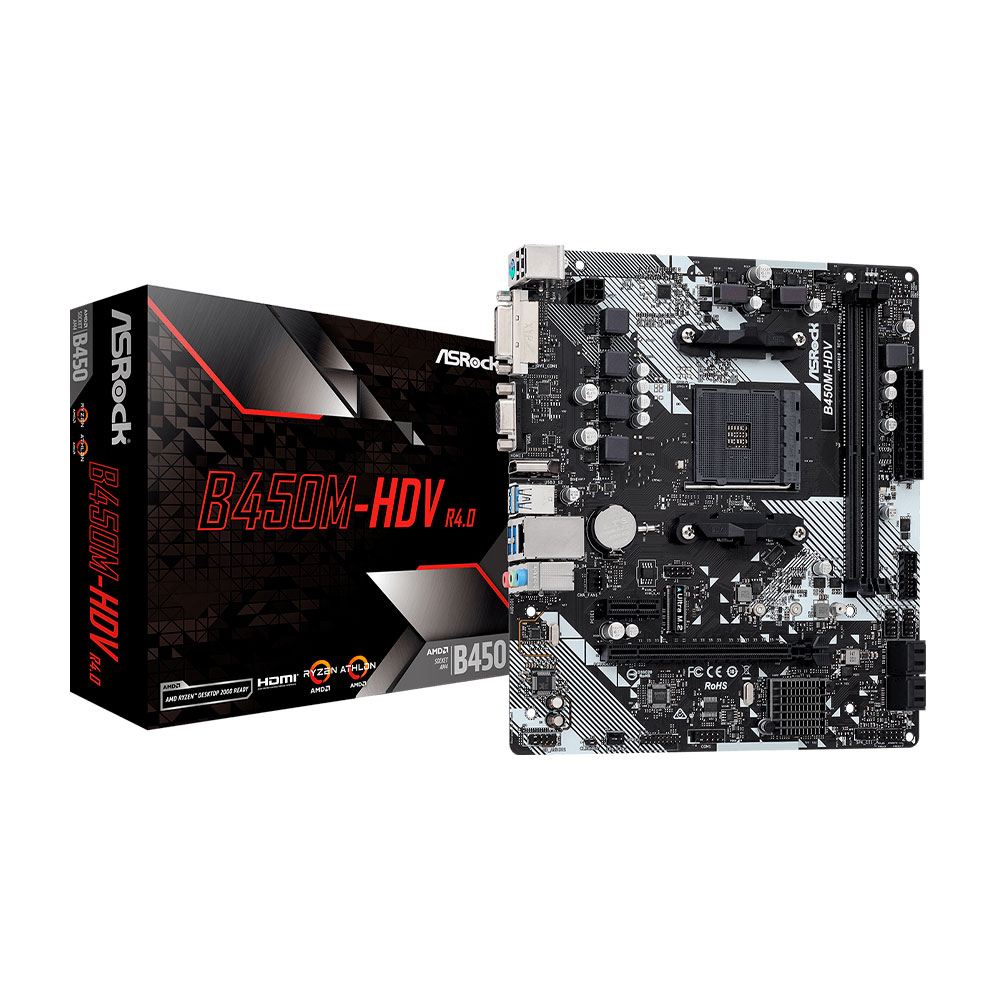 PLACA MÃE ASROCK A320M-HDV AM4 USB3.0 SOM DDR4 - Microgem a Maior
