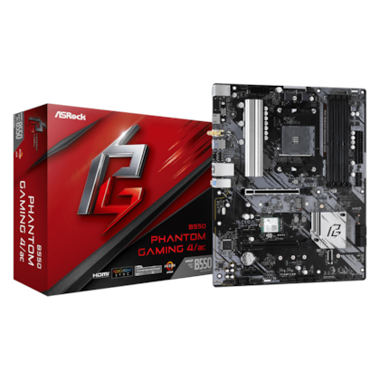 Placa Mãe Asrock B550 Phantom Gaming 4 / Ac Ddr4 Am4 Atx M.2 Nvme Hdmi 90-mxbdz0-a0uayaz