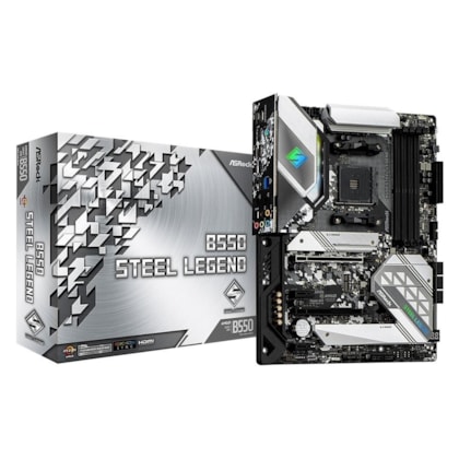 PLACA MÃE ASROCK B550 STEEL LEGEND AMD DDR4 M.2 90-MXBDF0-A0UAYZ