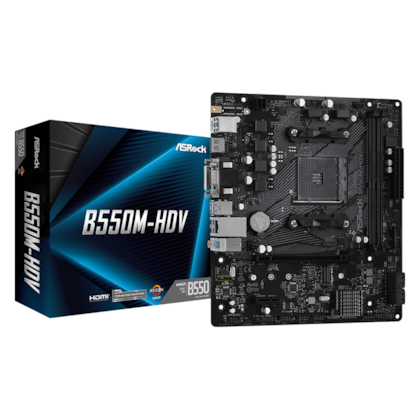 Placa Mãe Asrock B550m-hdv Ddr4 Am4 M.2 Matx 90-mxbdj0-a0uayz