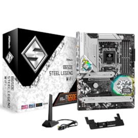 Placa Mãe Asrock B650e Steel Legend Wi-fi Amd Ddr5 M.2 Atx Wifi Bluetooth 90-mxbjy0-a0uayz