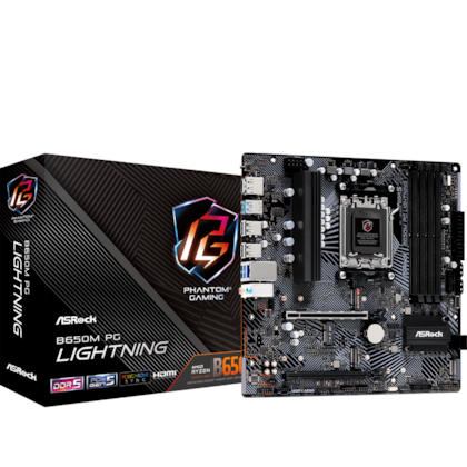 Placa Mãe Asrock B650M Pg Lightning Ddr5 Am5 Matx Hdmi Display Port Usb Tipo C 90-Mxbmv0-A0Uayz