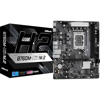 Placa Mae Asrock B760m-h2/m.2 Ddr5 Lga 1700 Matx Hdmi M.2 Usb 3.2 90-mxbn00-a0uayz