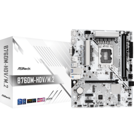 Placa Mãe Asrock B760m-hdv/m.2 Ddr5 Lga 1700 M.2 Ddr4 Displayport Hdmi Vga 90-mxbmj0-a0uayz
