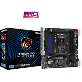 Placa Mãe Asrock B760m Pg Riptide Ddr5 Lga 1700 Matx Hdmi Display Port Usb 3.2 90-mxbl60-a0uayz