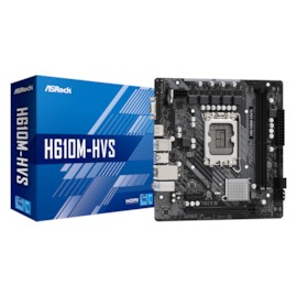 Placa Mãe Asrock H610m-hvs Ddr4 Lga 1700 Hdmi Vga Usb 3.2 90-mxbht0-a0bay1z