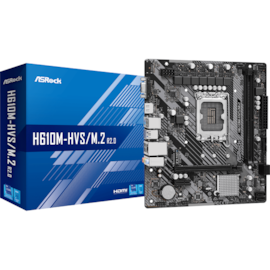 Placa Mae Asrock H610m-hvs/m.2 R2.0 Lga 1700 Ddr4 Matx Hdmi Vga M.2 Usb 3.2 90-mxbjj0-a0bay1z