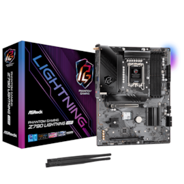 Placa Mãe Asrock Phantom Gaming Z790 Lightning Wifi Ddr5 Lga 1700 Atx M.2 Dp Hdmi Type-c Usb 3.2 90-mxbm80-a0uayz