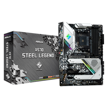 PLACA MÃE ASROCK X570 STEEL LEGEND M.2 DDR4 DISPLAYPORT HDMI