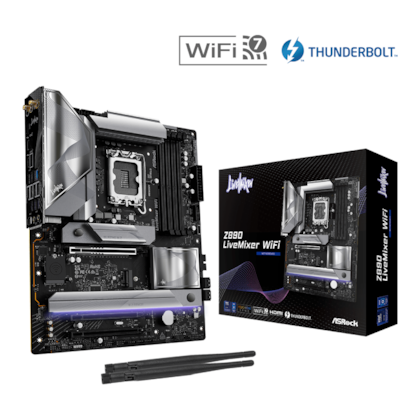 Placa Mãe Asrock Z890 Livemixer Wifi Ddr5 Lga 1851 Thunderbolt M.2 Wifi7 Bluetooth Hdmi Type-c Usb 3.2 90-mxbpe0-a0uayaz