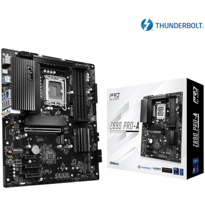 Placa Mãe Asrock Z890 Pro-a Ddr5 Lga 1851 Atx M.2 Thunderbolt Nvme Hdmi Display Port 90-mxbp50-a0uayaz