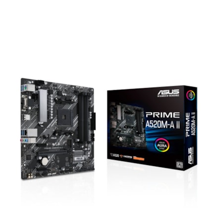 Placa Mãe Asus Prime A520m-a Il Ddr4 Am4 Matx M.2 Hdmi Vga Displayport 90mb17h0-m0eay0