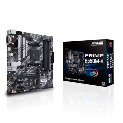 Placa Mae Asus Prime B550m-a Ddr4 Am4 Vga Dvi-d Hdmi M.2 Usb 3.2 90mb14i0-c1bay0