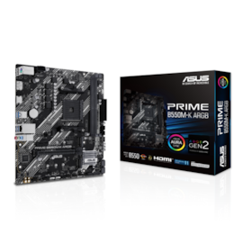 Placa Mãe Asus Prime B550M-K Argb Ddr4 Am4 Matx M.2 Usb 3.2 Hdmi Display Port 90Mb1Gc0-M0Eay0