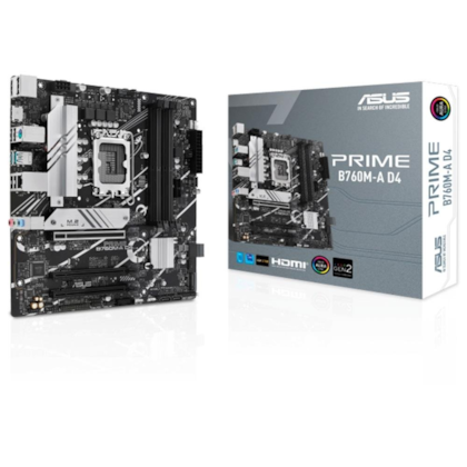 Placa Mãe Asus Prime B760m-a D4 Ddr4 Lga 1700 Matx M.2 Hdmi Display Port Usb 3.2 90mb1d00-m1eay0