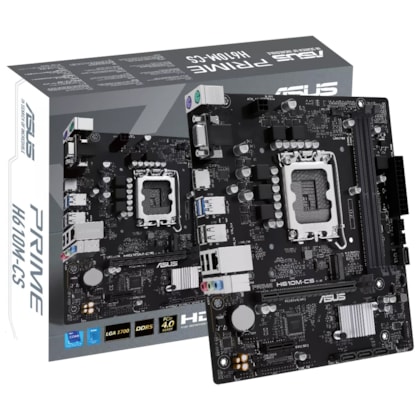 Placa Mãe Asus Prime H610m-cs Ddr5 Lga 1700 Matx M.2 Nvme Vga Hdmi Usb 3.2 90mb1gj0-m0uay0