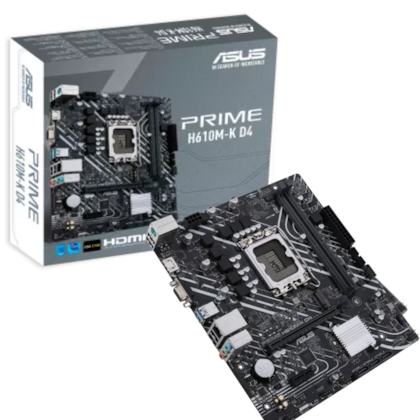 Placa Mãe Asus Prime H610m-k D4 Ddr4 Lga 1700 Matx M.2 Hdmi Vga Usb 3.2 90mb1a10-m0eay0