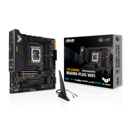 Placa Mae Asus Tuf Gaming B660m-plus Wifi Rgb Ddr5 M.2 Hdmi Dp Lga1700 90mb1az0-m1eay0