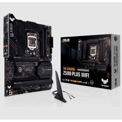 PLACA MÃE ASUS Z590-PLUS WIFI TUF GAMING INTEL LGA1200 M.2 DDR4 90MB16C0-M0EAY0