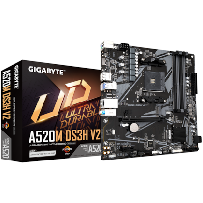 Placa Mãe Gigabyte A520m Ds3h V2 Ddr4 Am4 Micro Atx M.2 Rev 1.1