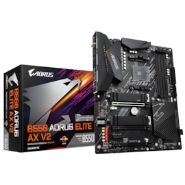 Placa Mãe Gigabyte B550 Aorus Elite Ax V2 Wifi Ddr4 Am4 Atx Hdmi Display Port Usb Tipo C Rev 1.5