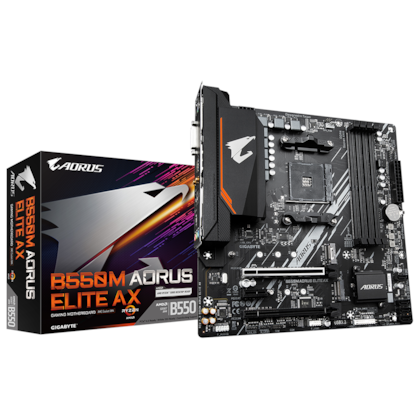 Placa Mae Gigabyte B550m Aorus Elite Ax Am4 Wifi Ddr4 Matx M.2 Nvme Hdmi Dvi Rev1.3