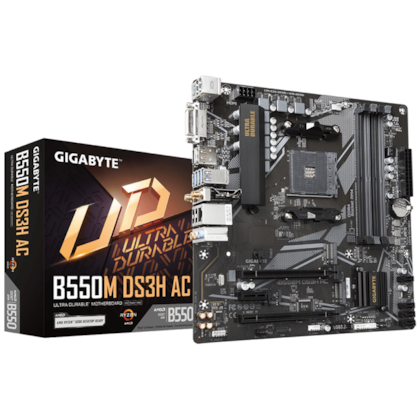 Placa Mãe Gigabyte B550m Ds3h Ac Wifi Am4 Ddr4 Bluetooth Rev 1.4